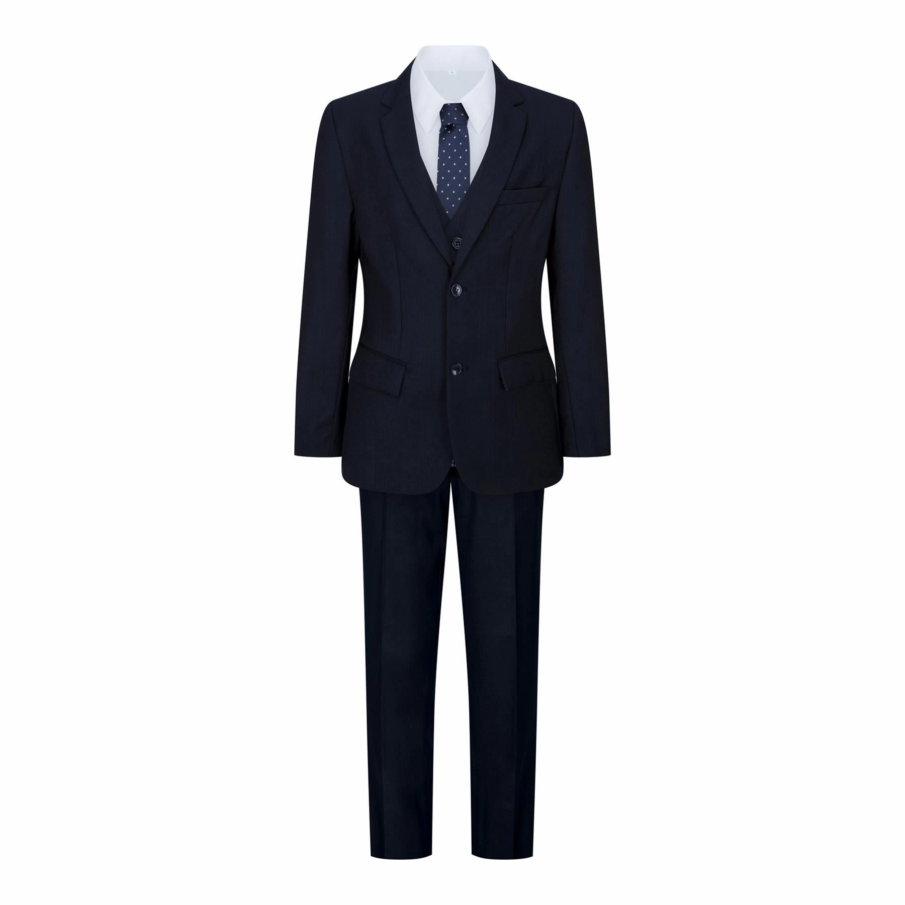 Boys 5 Piece Navy Blue Classic Suit Boys Summer Matching Set