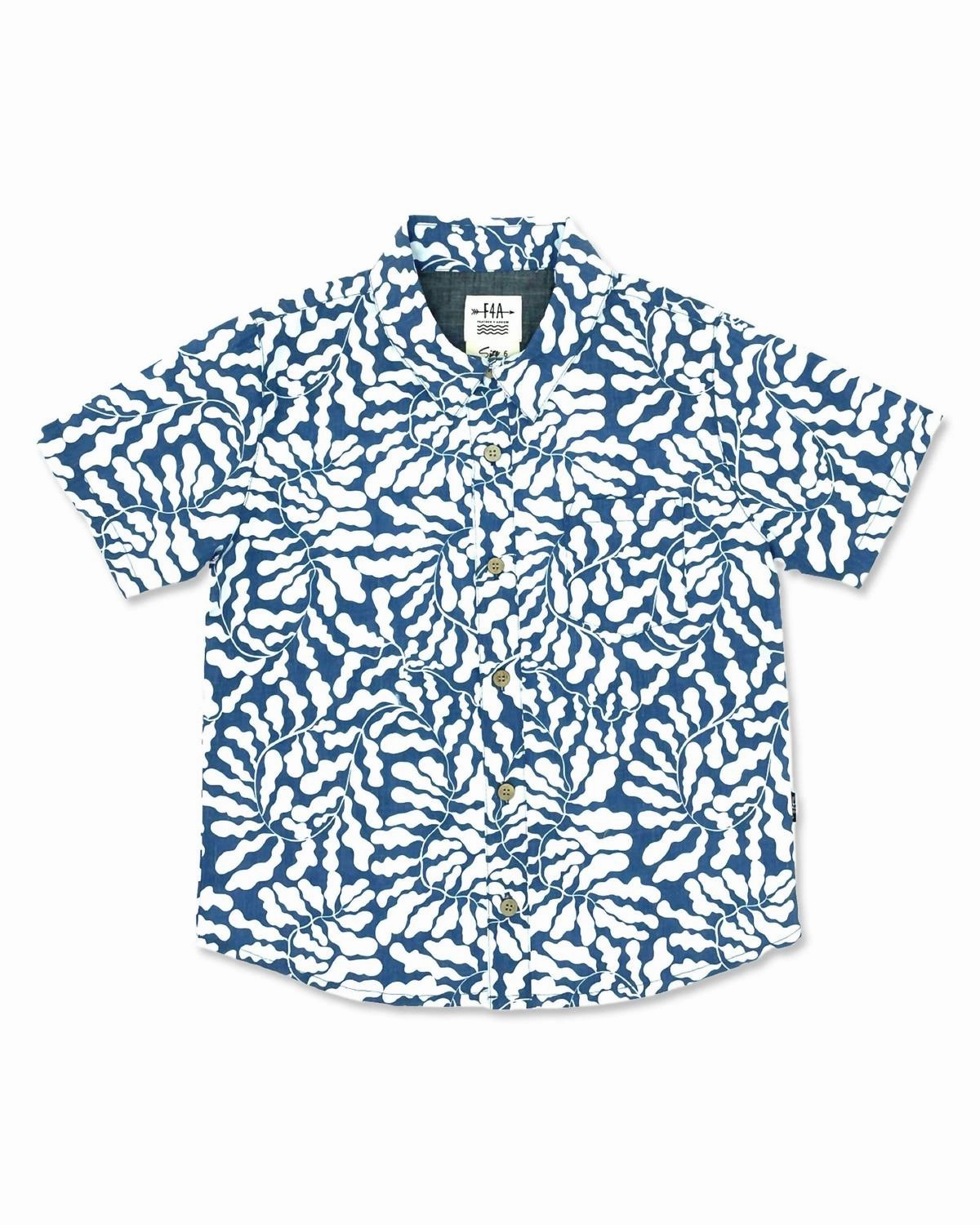 Boys' Button Down Shirt In Kelp graphic tees for boys, polo shirts boys