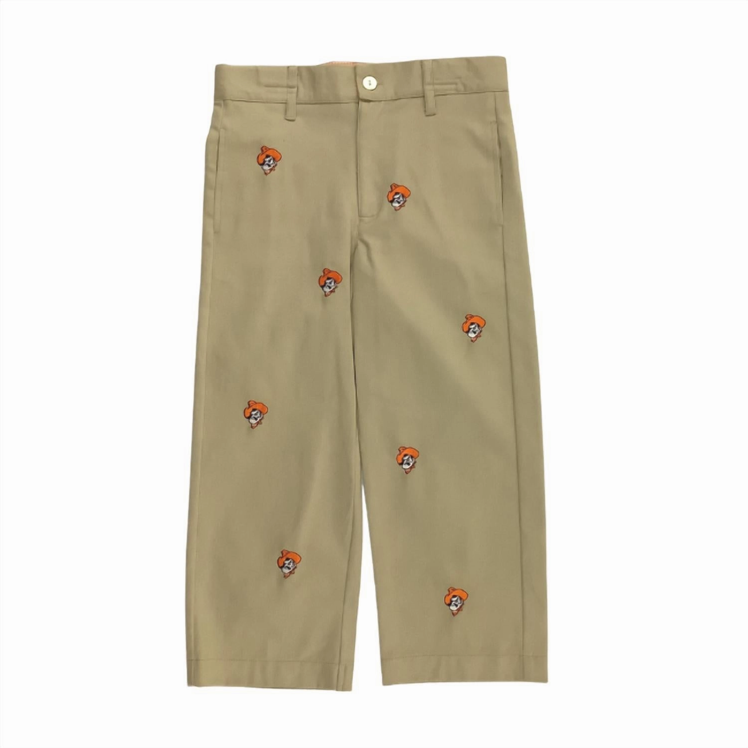 Boys' Oklahoma State University Collegiate Pants In Khaki Boys Elastic Waist Trousers