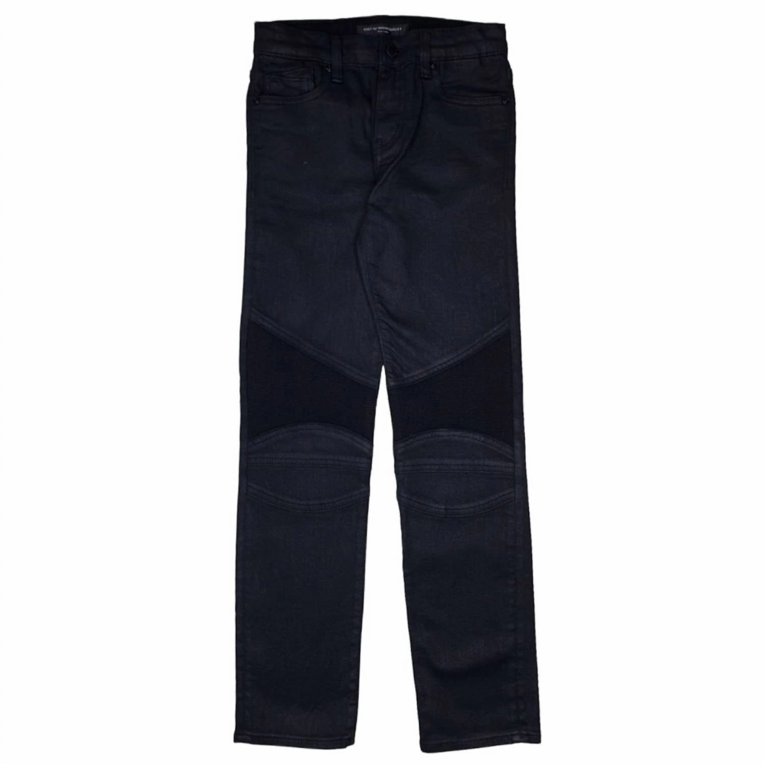 Boys' Rogue Slim Moto Jean In Black boys slim fit denim, boys distressed jeans