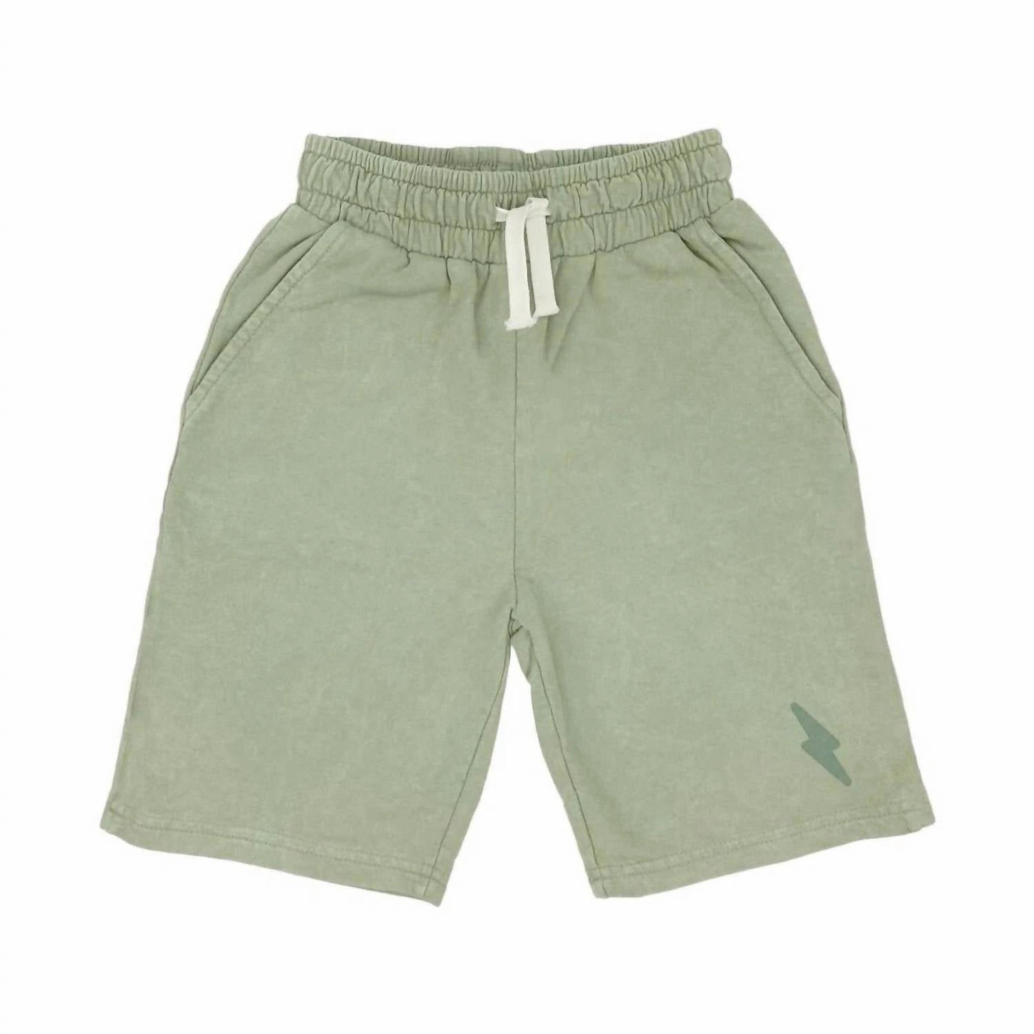 Boys' Sweat Shorts In Vintage Green boys athletic shorts, cargo shorts boys