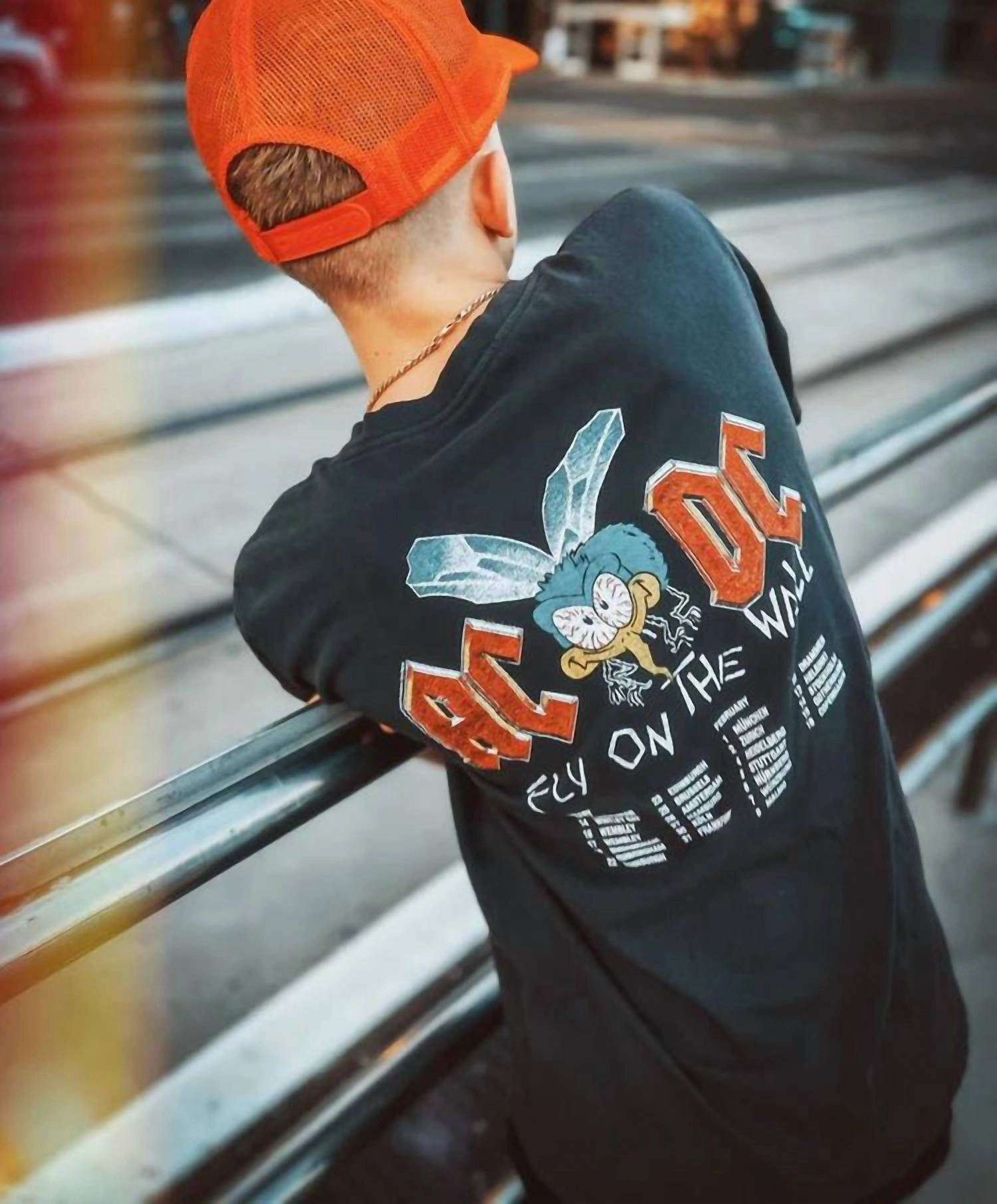 Boys Ac/dc Fly On The Wall T-Shirt In Black Boys Henley T Shirt