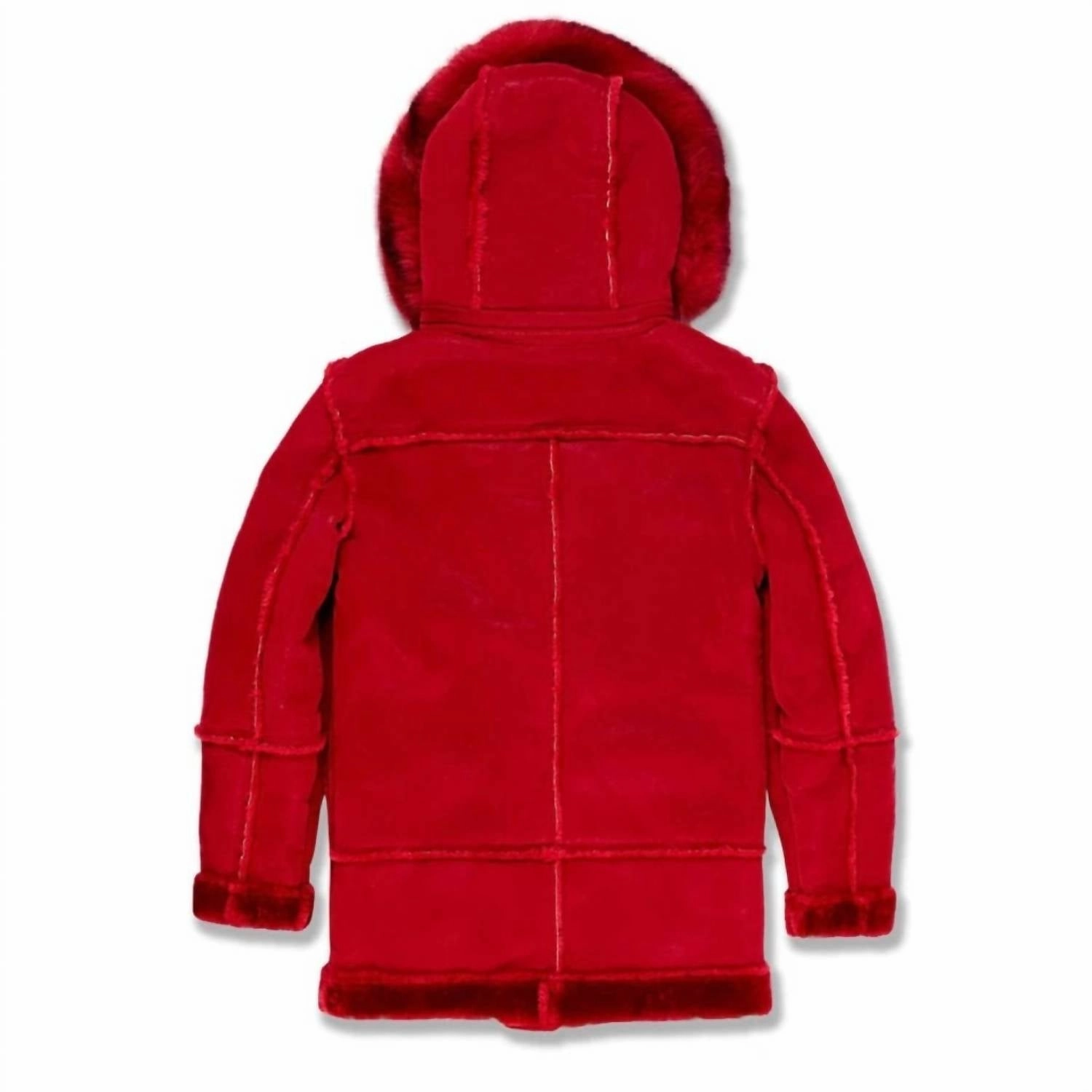 Boys Denali Shearling Jacket In Red Boys Waterproof Parka
