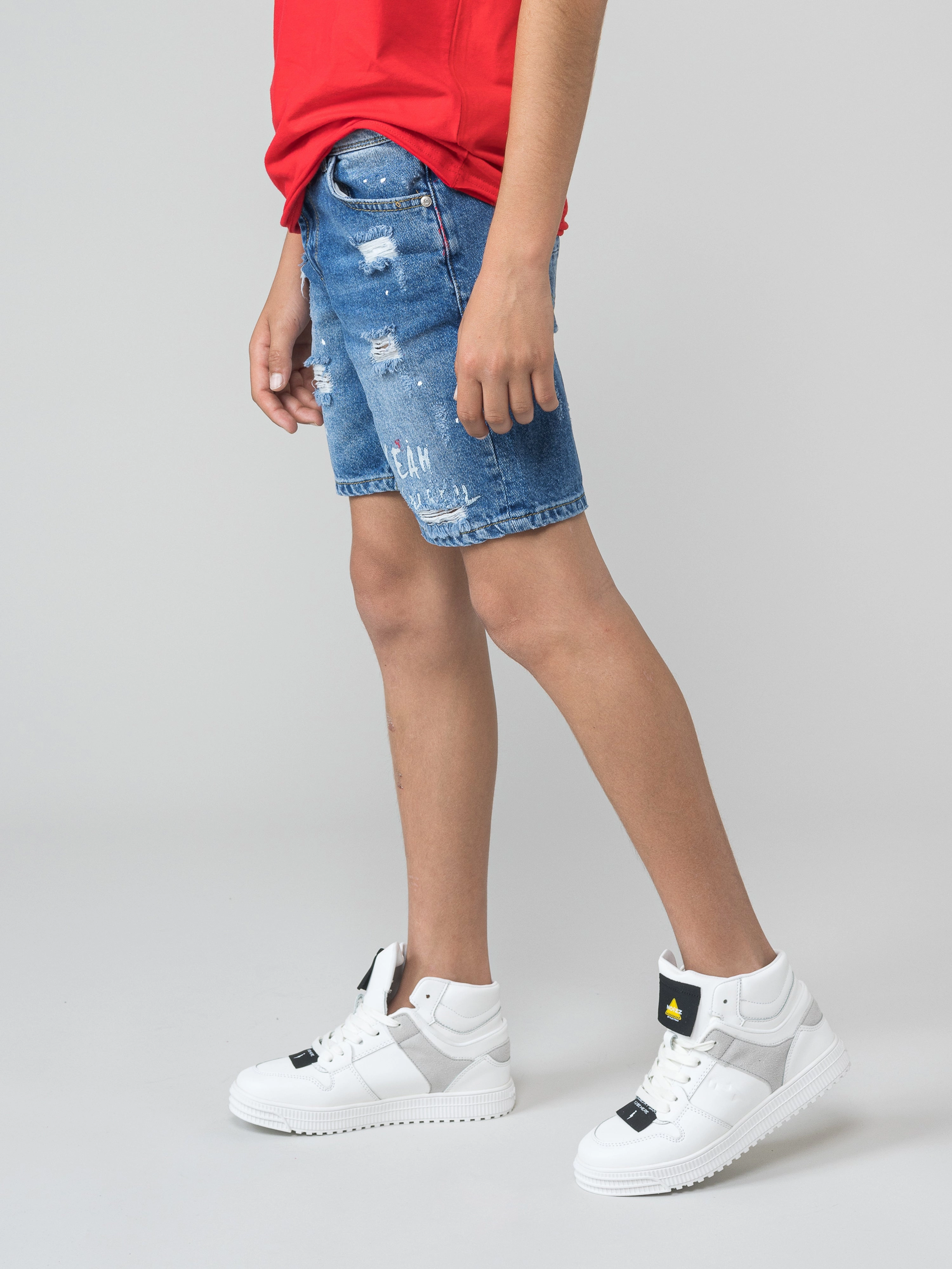 Boys Jeans Bermuda Boys Drawstring Athletic Shorts