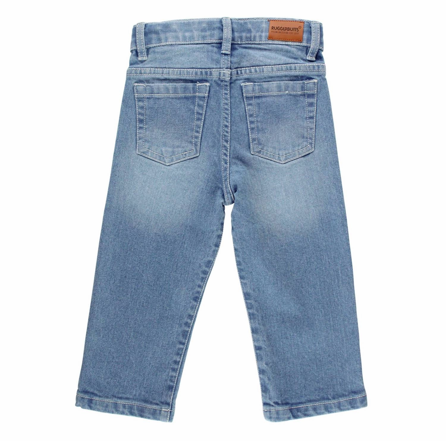 Boys Light Wash Straight Jeans In Blue Boys Stretch Skinny Jeans