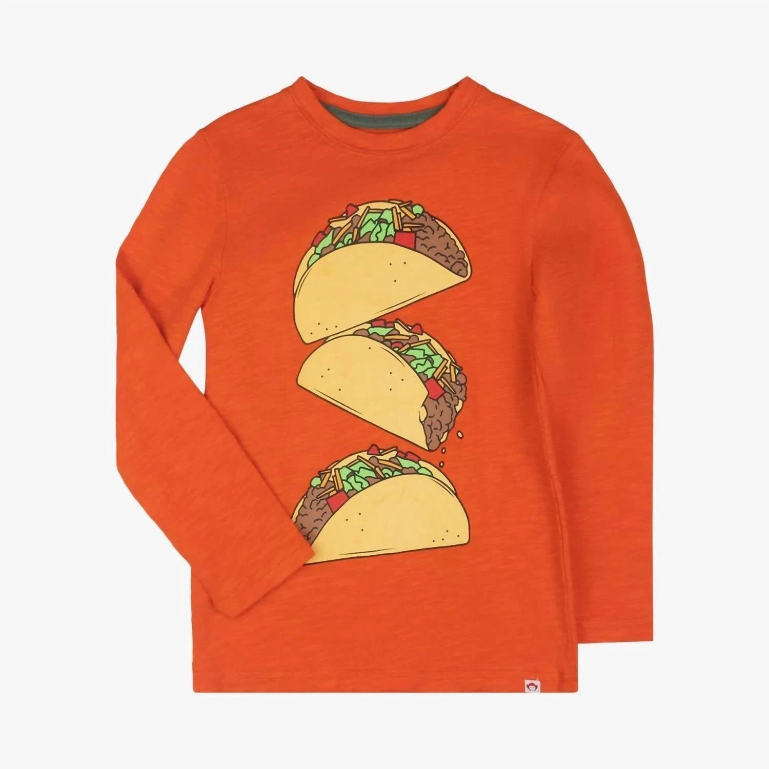 Boys Long Sleeve T-Shirt In Taco Night Boys Henley T Shirt