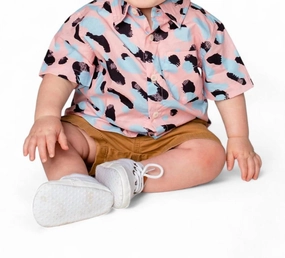 Boys Nash Button Down Shirt In Malibu graphic tees for boys, polo shirts boys