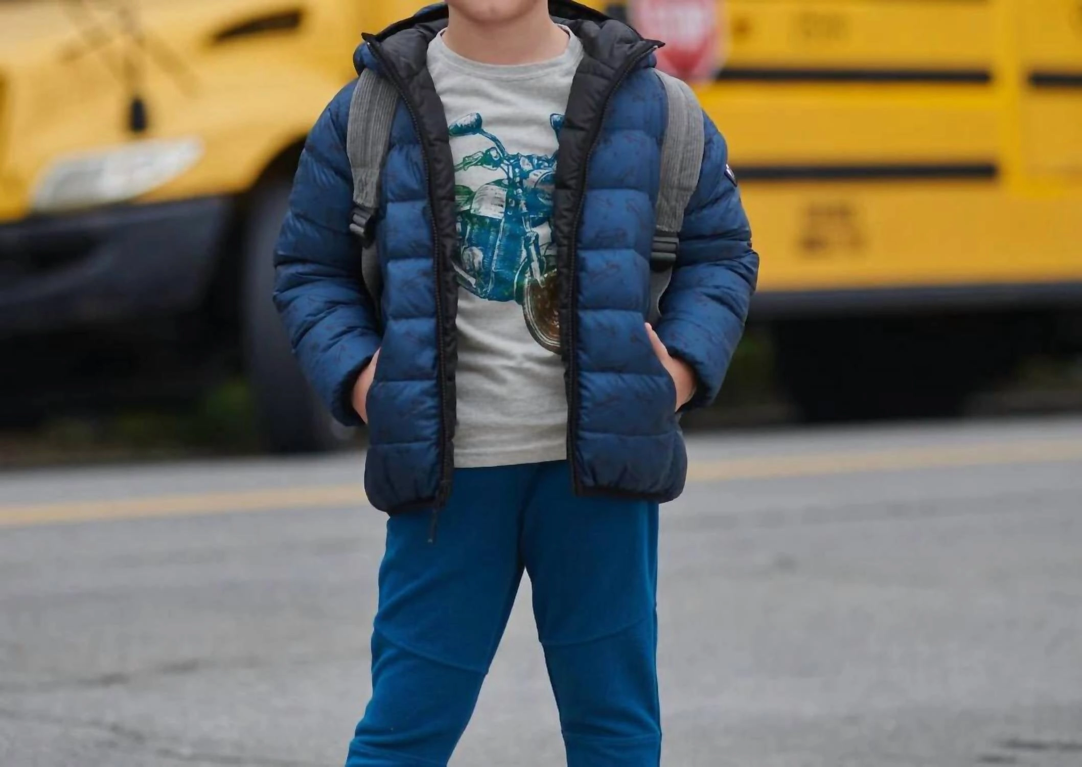 Boys Reversible Puffer Coat In Blue Boys Waterproof Parka
