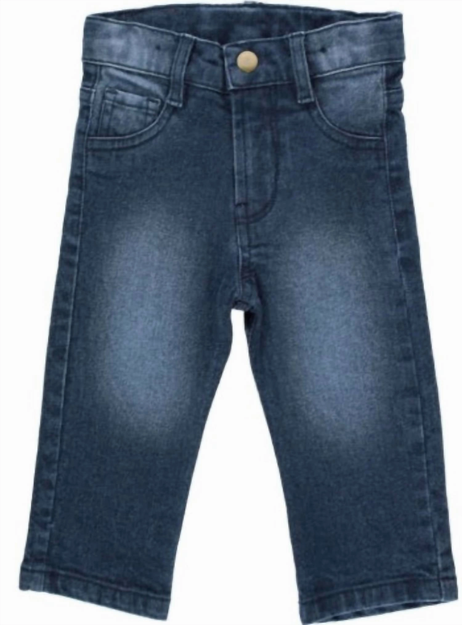 Boys Rugged Straight Jeans In Medium Wash boys slim fit denim, boys distressed jeans