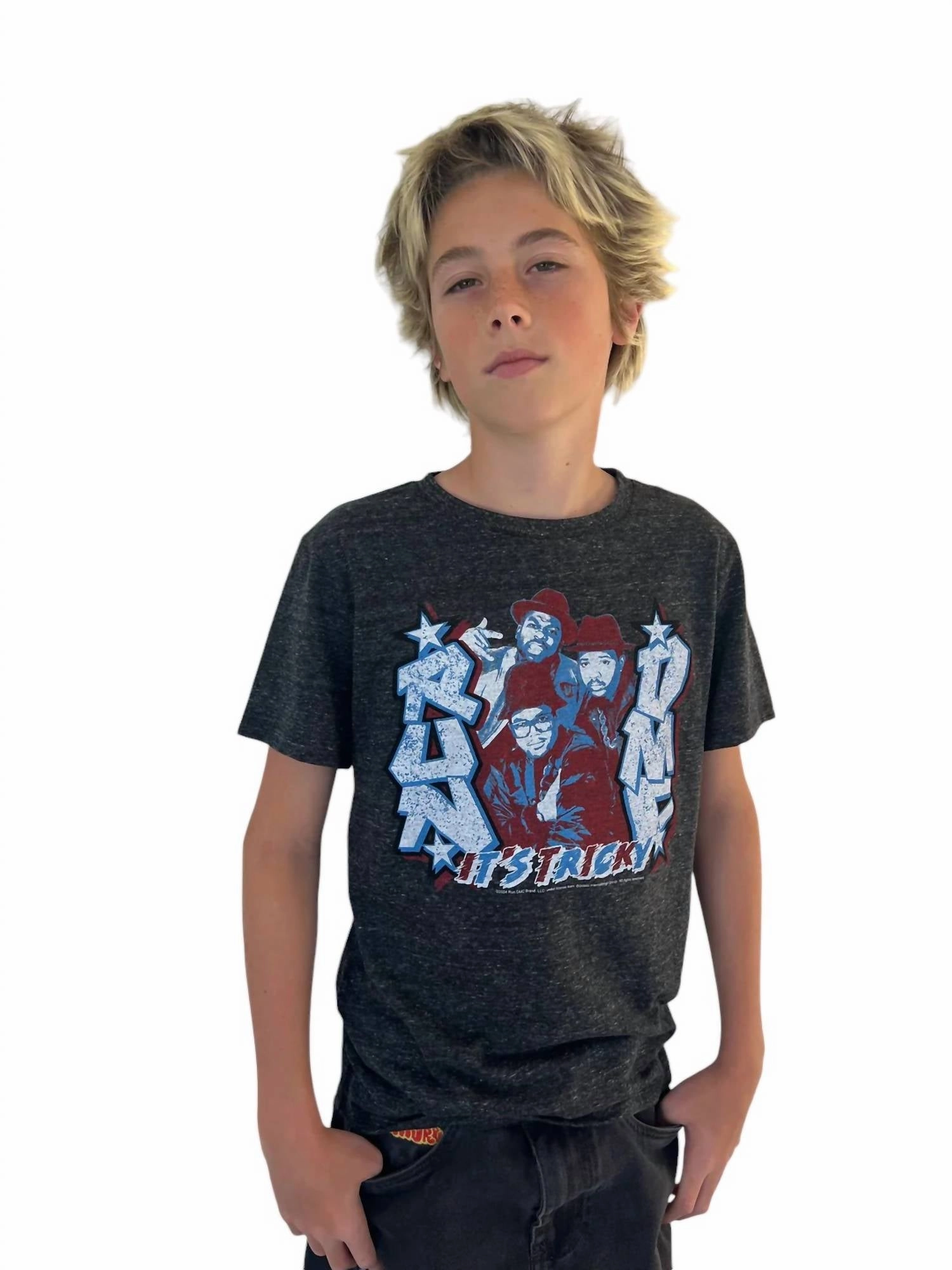 Boys Run Dmc Graphic Tee In Black Boys Henley T Shirt