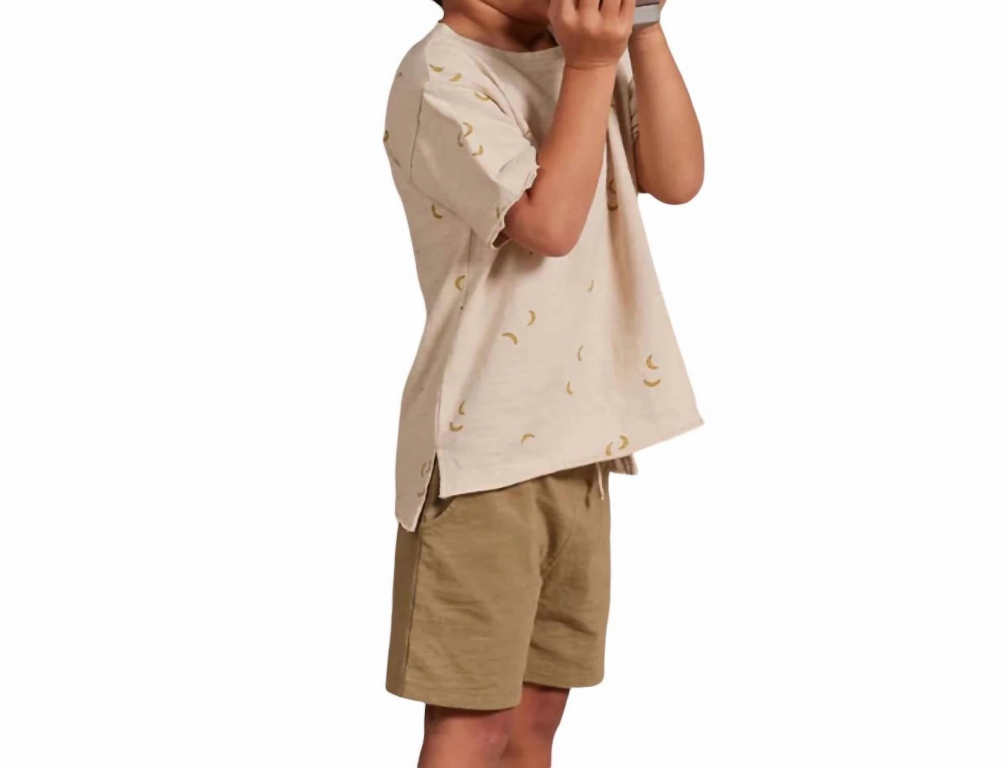 Boys Sam Short In Olive Boys Drawstring Athletic Shorts