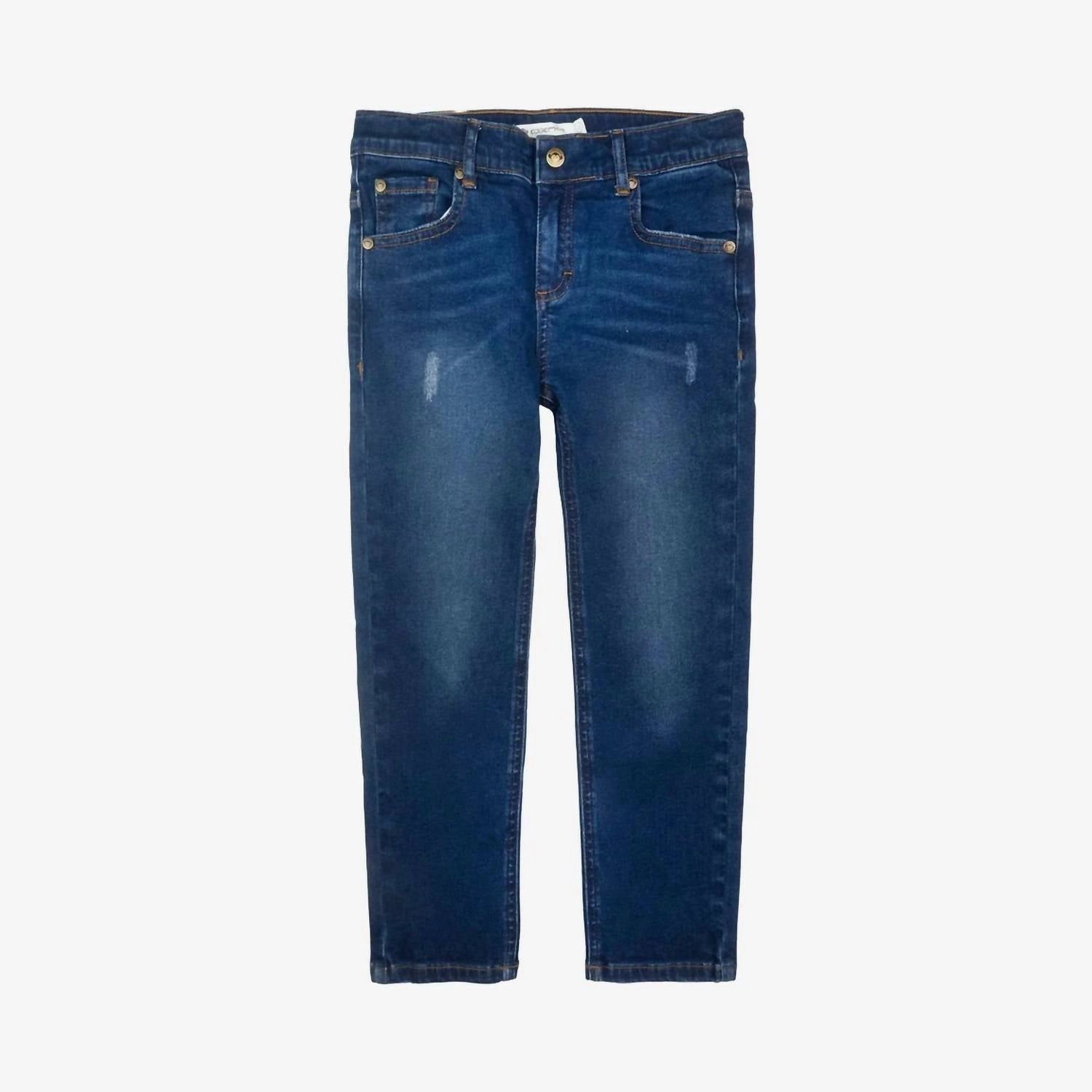 Boys Slim Leg Jeans In Medium Denim Wash Boys Stretch Skinny Jeans