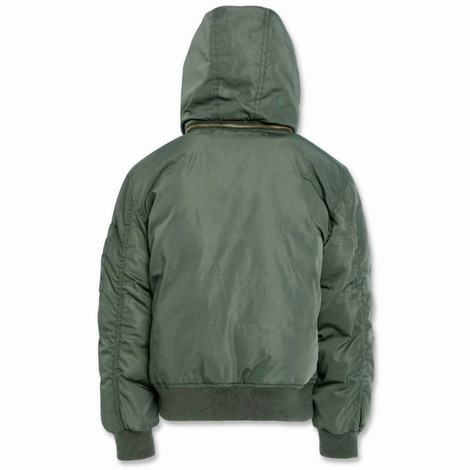 Boys Squadron Hooded Bomber Jacket In Sage Boys Waterproof Parka