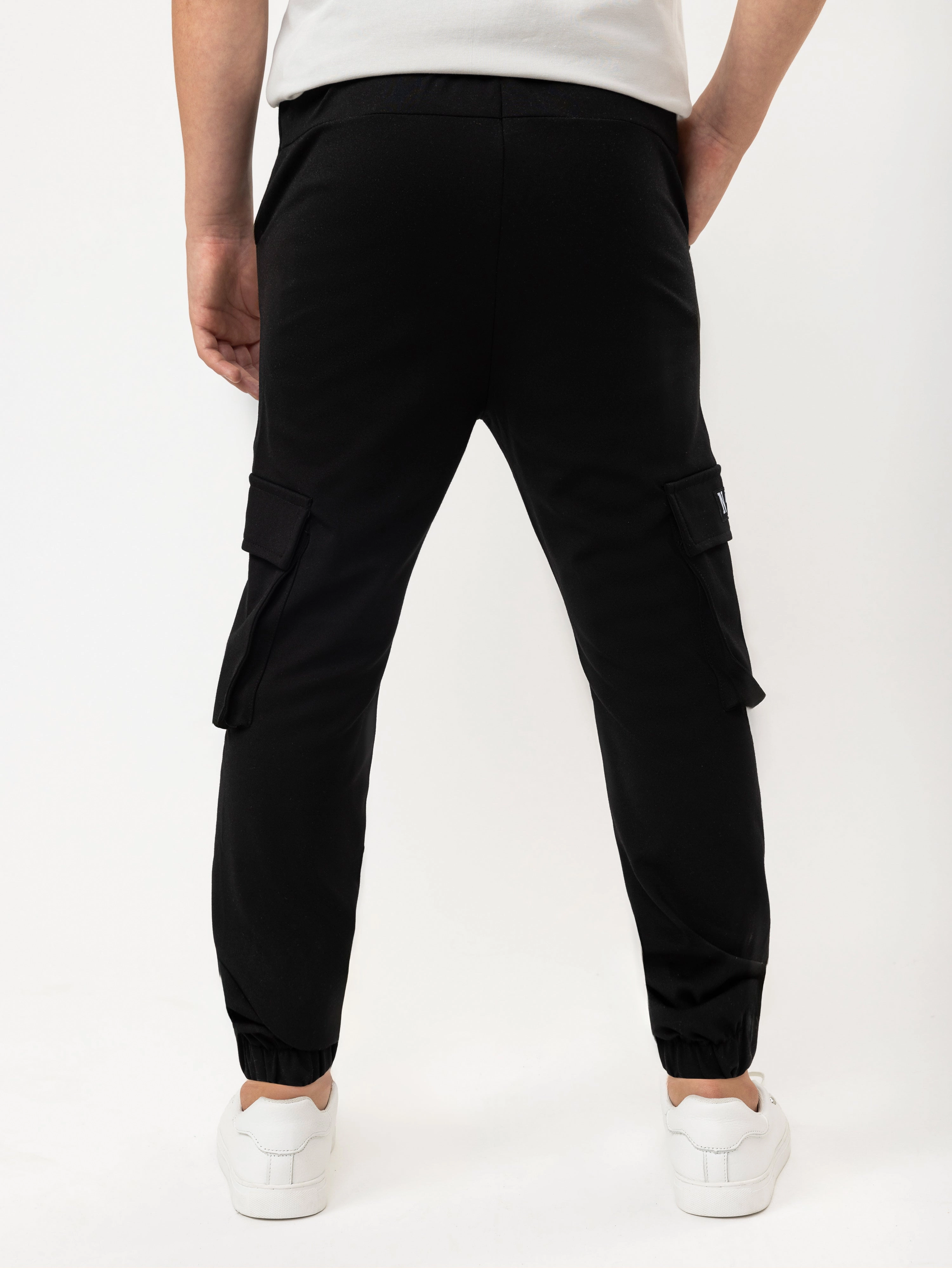 Boys Woven Cargo Pants Boys Elastic Waist Trousers