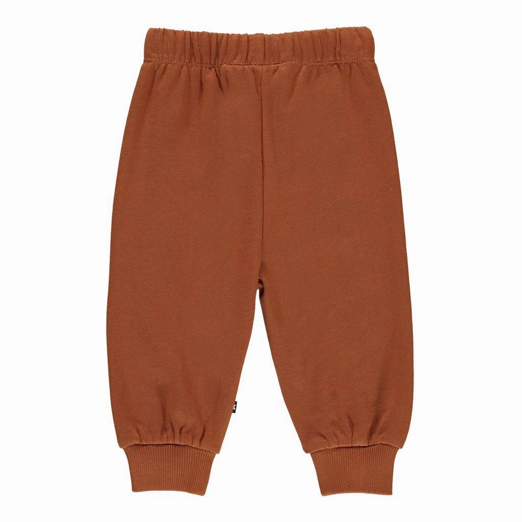 Brown Simeon Cotton Sweatpants Girls Flared Leggings