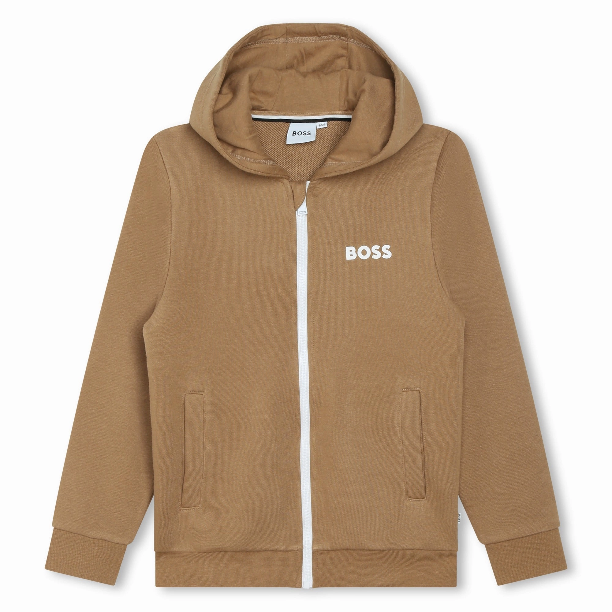 Brown Zip-Up Sweatshirt boys cable knit, zip up knitwear boys