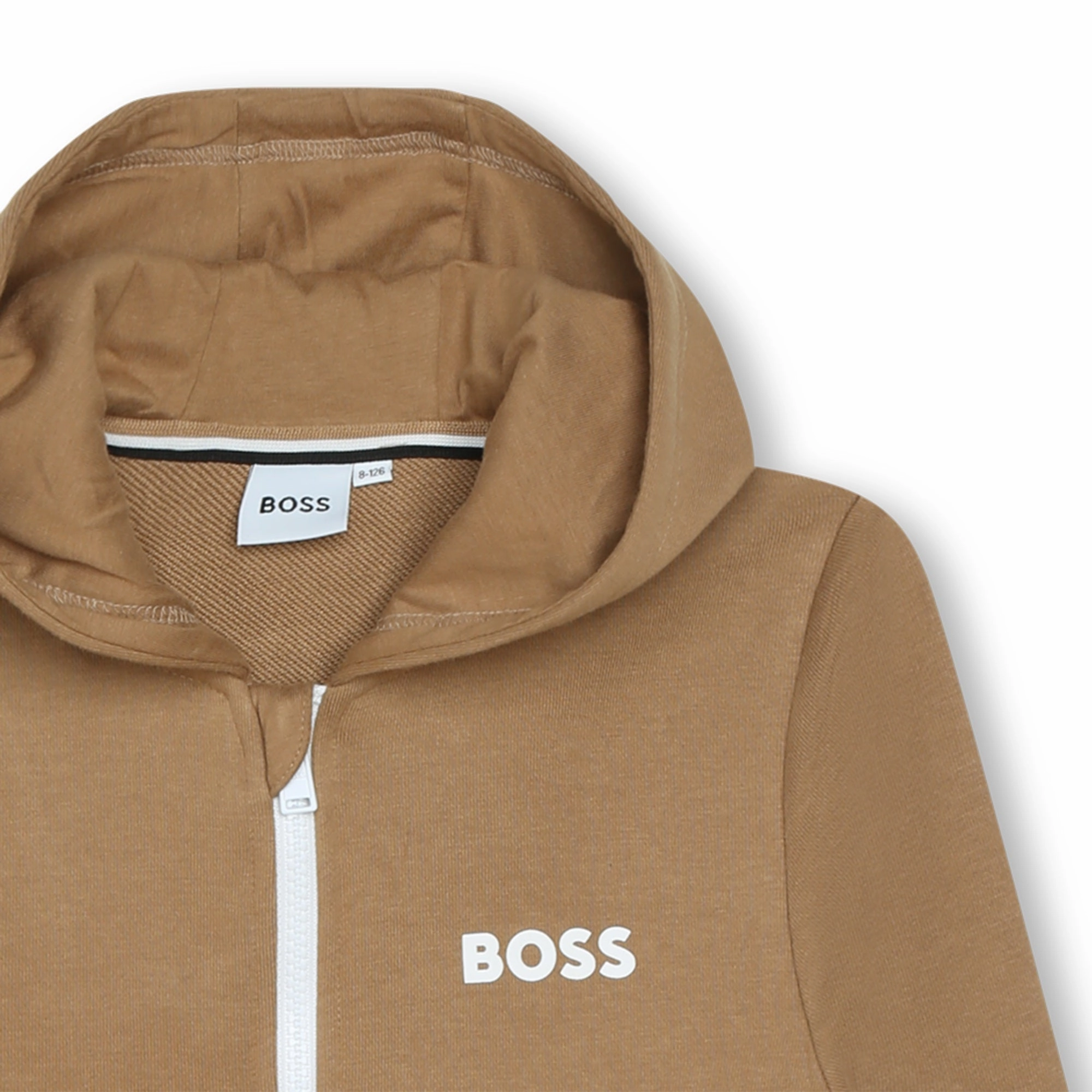 Brown Zip-Up Sweatshirt Boys Half Zip Pullover