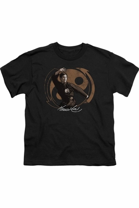 Bruce Lee Jeet Kun Do Pose Short Sleeve Youth Tee / T-Shirt graphic tees for boys, polo shirts boys