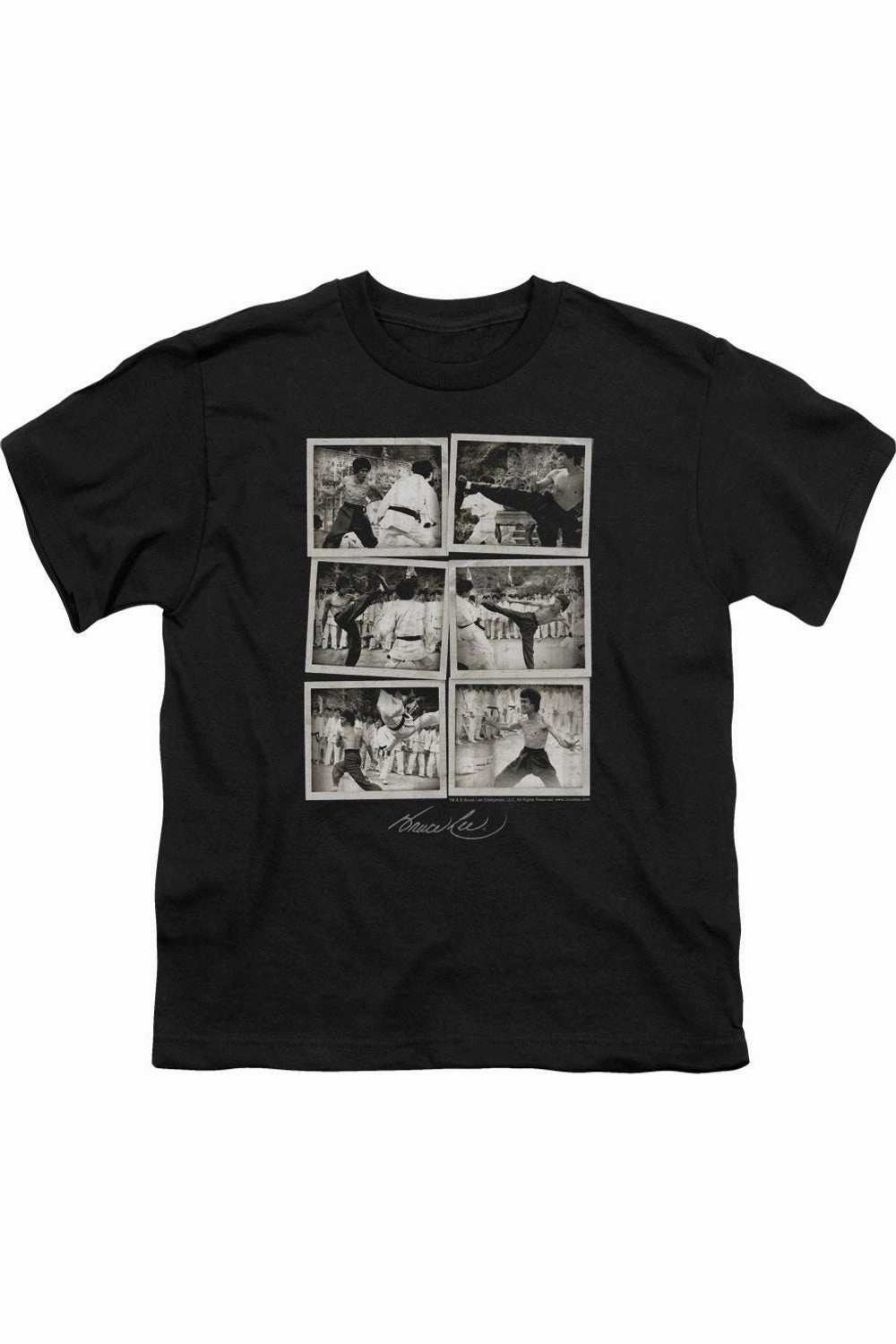 Bruce Lee Snap Shots Short Sleeve Youth Tee / T-Shirt graphic tees for boys, polo shirts boys