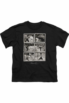 Bruce Lee Snap Shots Short Sleeve Youth Tee / T-Shirt graphic tees for boys, polo shirts boys