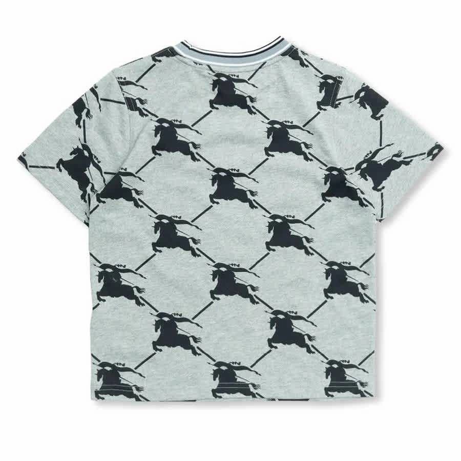 Burberry Boys Black Alexander Ekd Cotton T-Shirt Boys Henley T Shirt