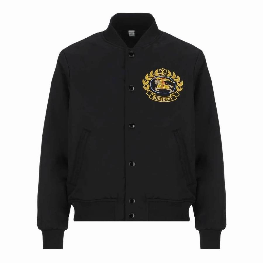 Burberry Boys Black EKD Print Cotton Bomber Jacket winter jackets for boys, lightweight puffer boys