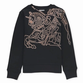 Burberry Boys Mathew EKD Cotton Sweatshirt boys cable knit, zip up knitwear boys