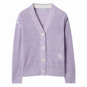 Burberry EKD Embroided Ribbed Cardigan ruffle tops girls, long sleeve tees girls