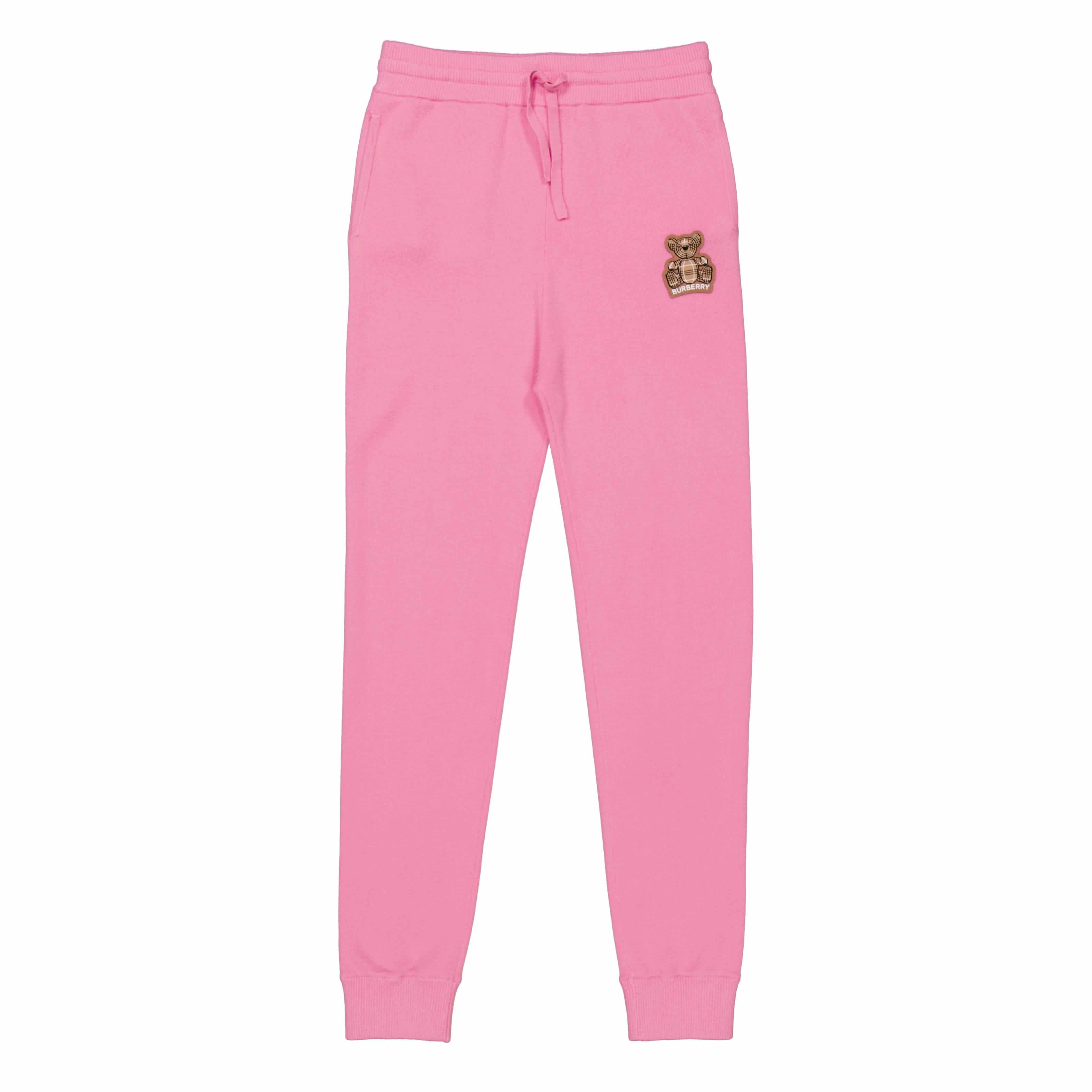 Burberry Girls Bubblegum Pink Cashmere Thomas Bear Sweatpants girls workout sets, yoga pants girls
