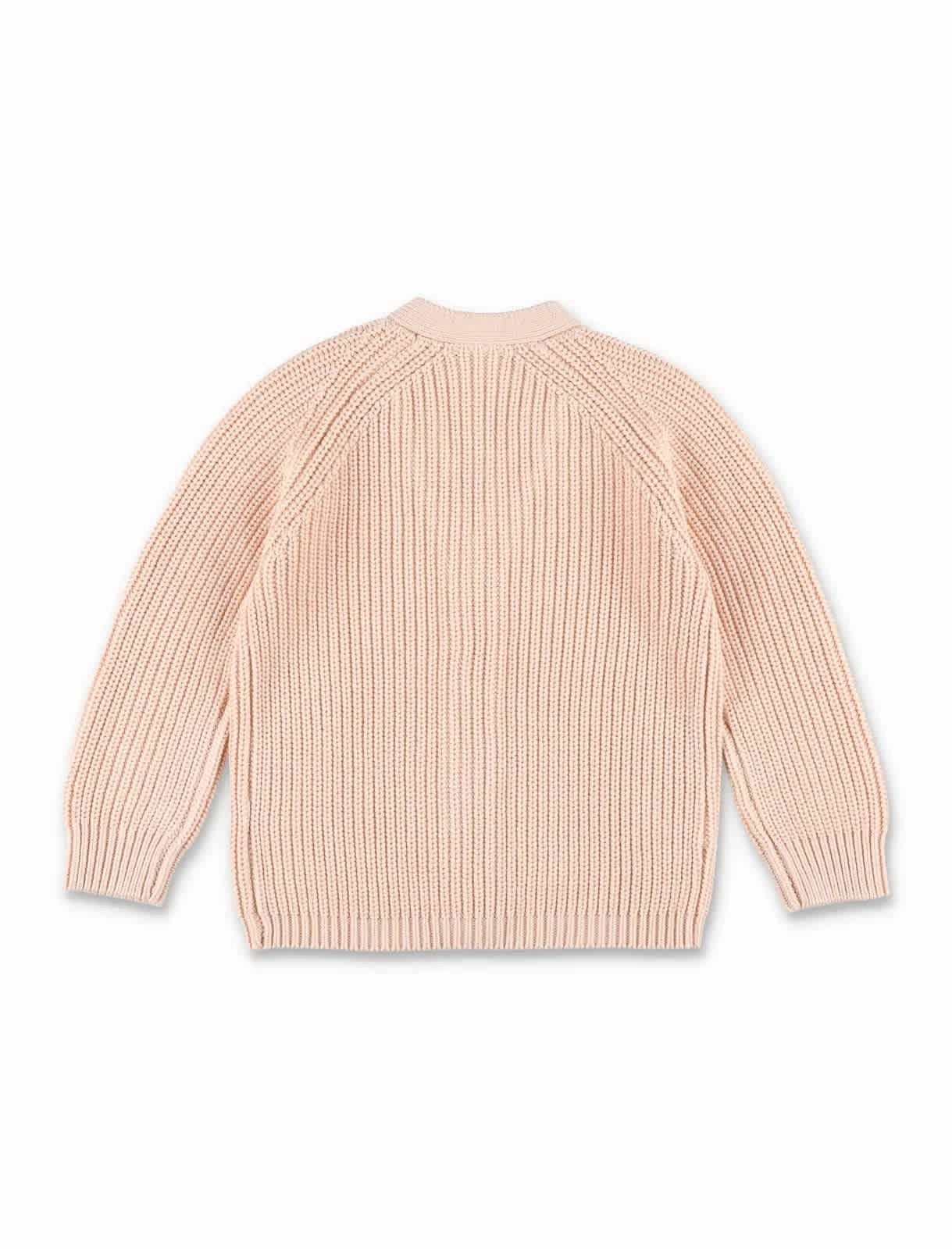 Burberry Girls Pale Cameo Chunky Knit Cardigan Girls Tunic Top