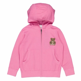 Burberry Girls Thomas Bear Hooded Top ruffle tops girls, long sleeve tees girls