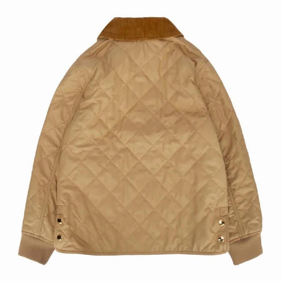 Burberry Kids Archive Beige Quilted Jacket Girls Sherpa Coat
