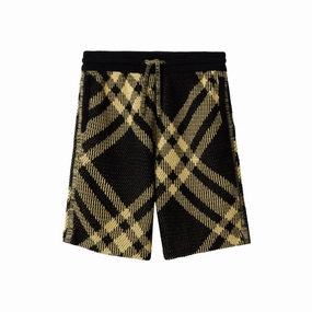 Burberry Kids Check Pattern Drawstring Knitted Shorts boys athletic shorts, cargo shorts boys