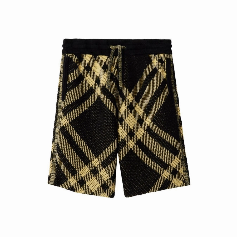 Burberry Kids Check Pattern Drawstring Knitted Shorts boys athletic shorts, cargo shorts boys