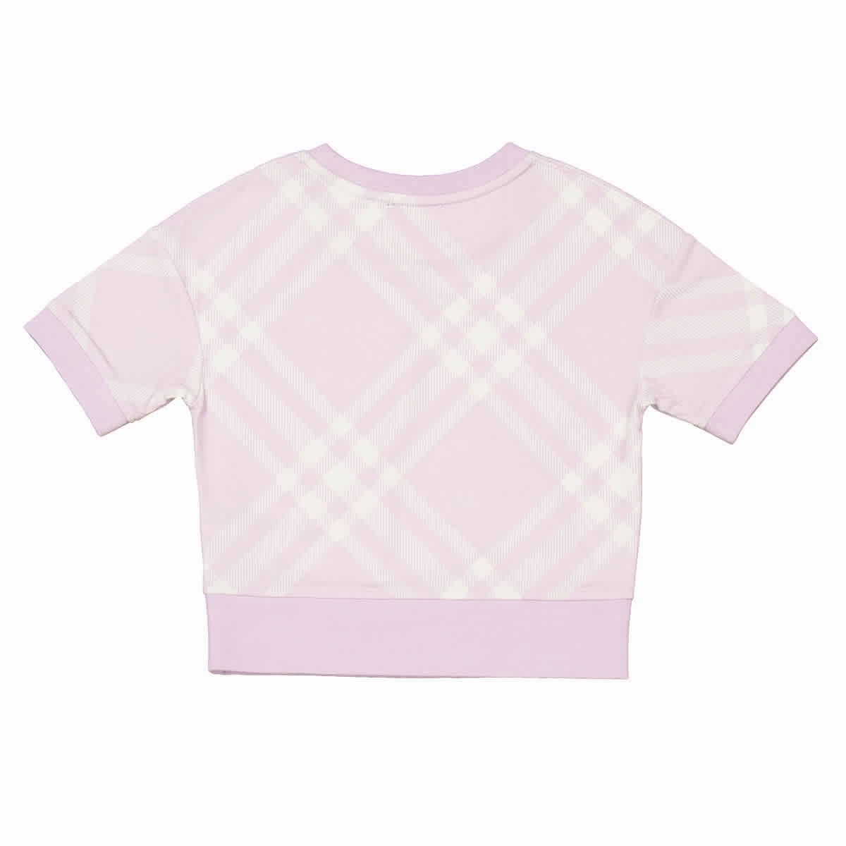 Burberry Kids Check Print Cotton Jersey T-Shirt Girls Tunic Top