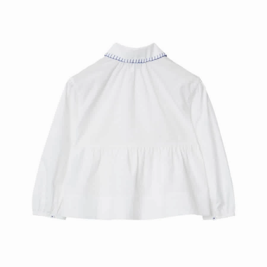 Burberry Kids Cotton Peplum Blouse Girls Tunic Top
