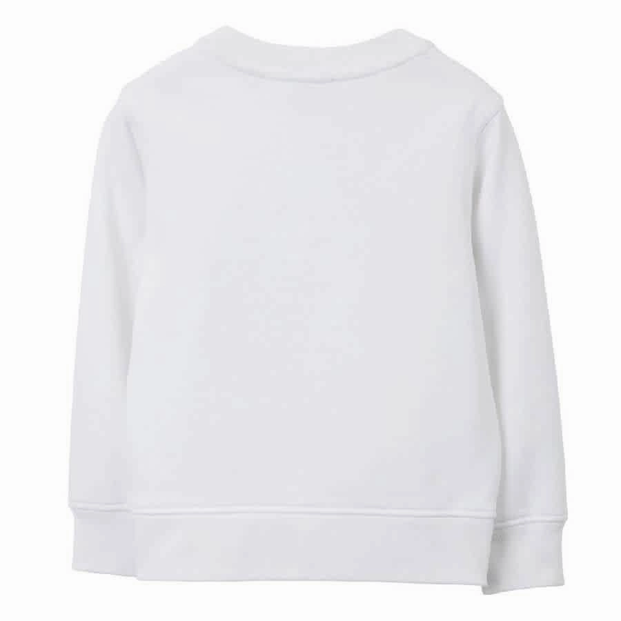 Burberry Kids Crest Bear-Print Cotton Sweatshirt Boys Half Zip Pullover