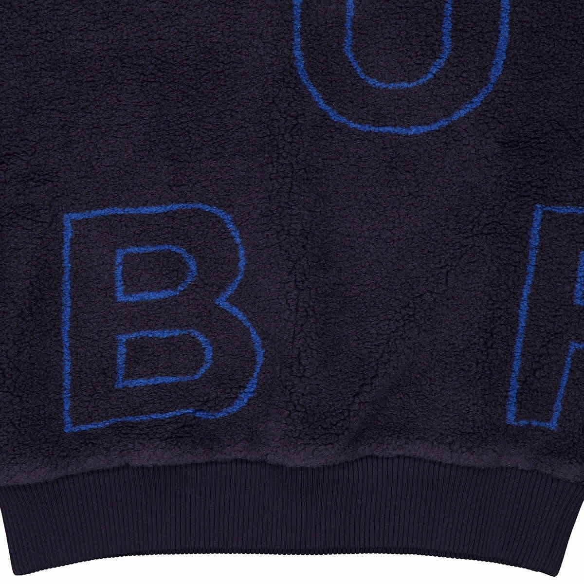 Burberry Kids Edgar Scattered Logo Fleece Sweatshirt Boys Half Zip Pullover