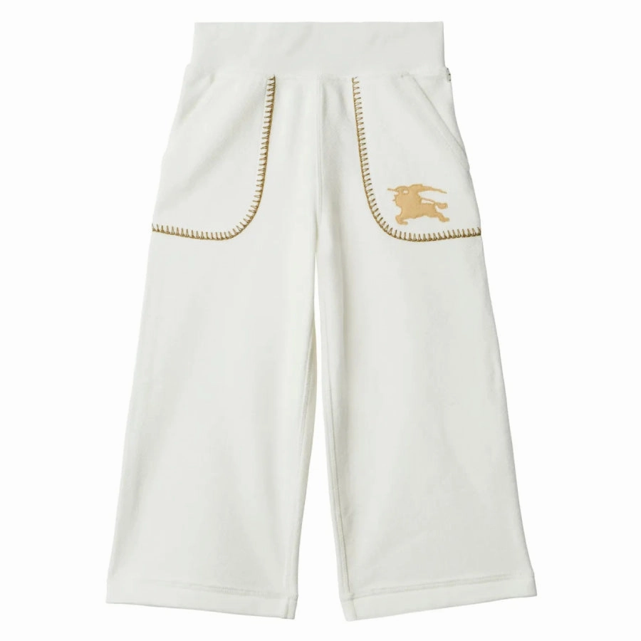 Burberry Kids EKD Aubrey Cotton Track Pants, Size 10Y leggings girls, wide leg pants girls