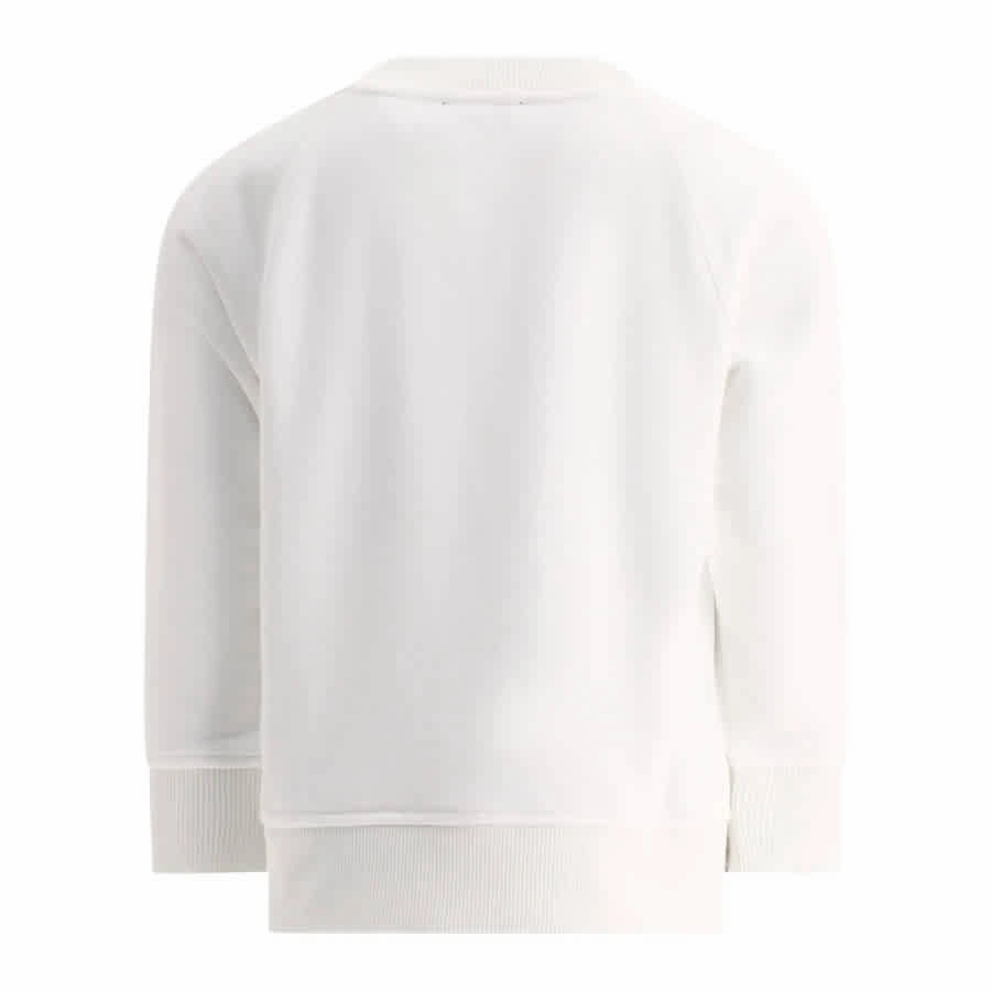 Burberry Kids EKD Motif Crewneck Cotton Sweatshirt Boys Half Zip Pullover