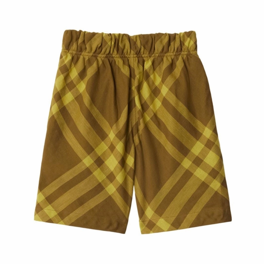 Burberry Kids Elastic Waist Checkered Shorts boys athletic shorts, cargo shorts boys