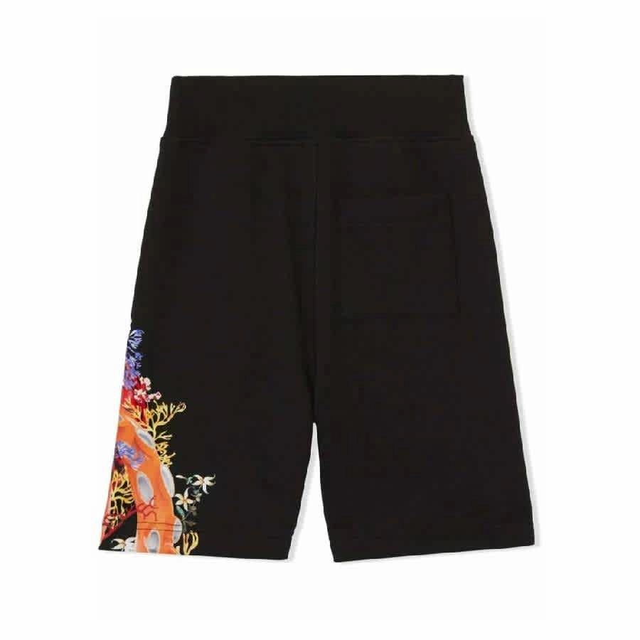 Burberry Kids Graphic Coral Logo Bermuda Shorts Boys Drawstring Athletic Shorts