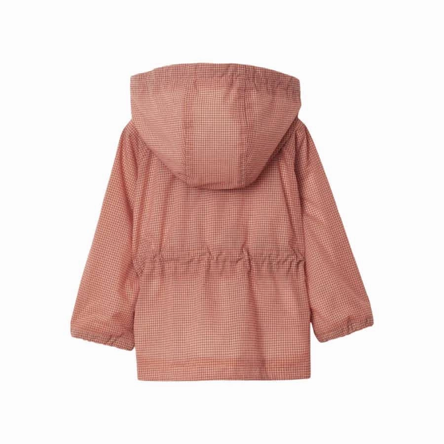 Burberry Kids Hooded Coat With Check Pattern Girls Sherpa Coat