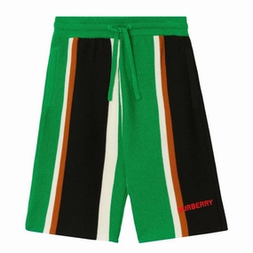Burberry Kids Jaimie Striped Cashmere Shorts boys athletic shorts, cargo shorts boys