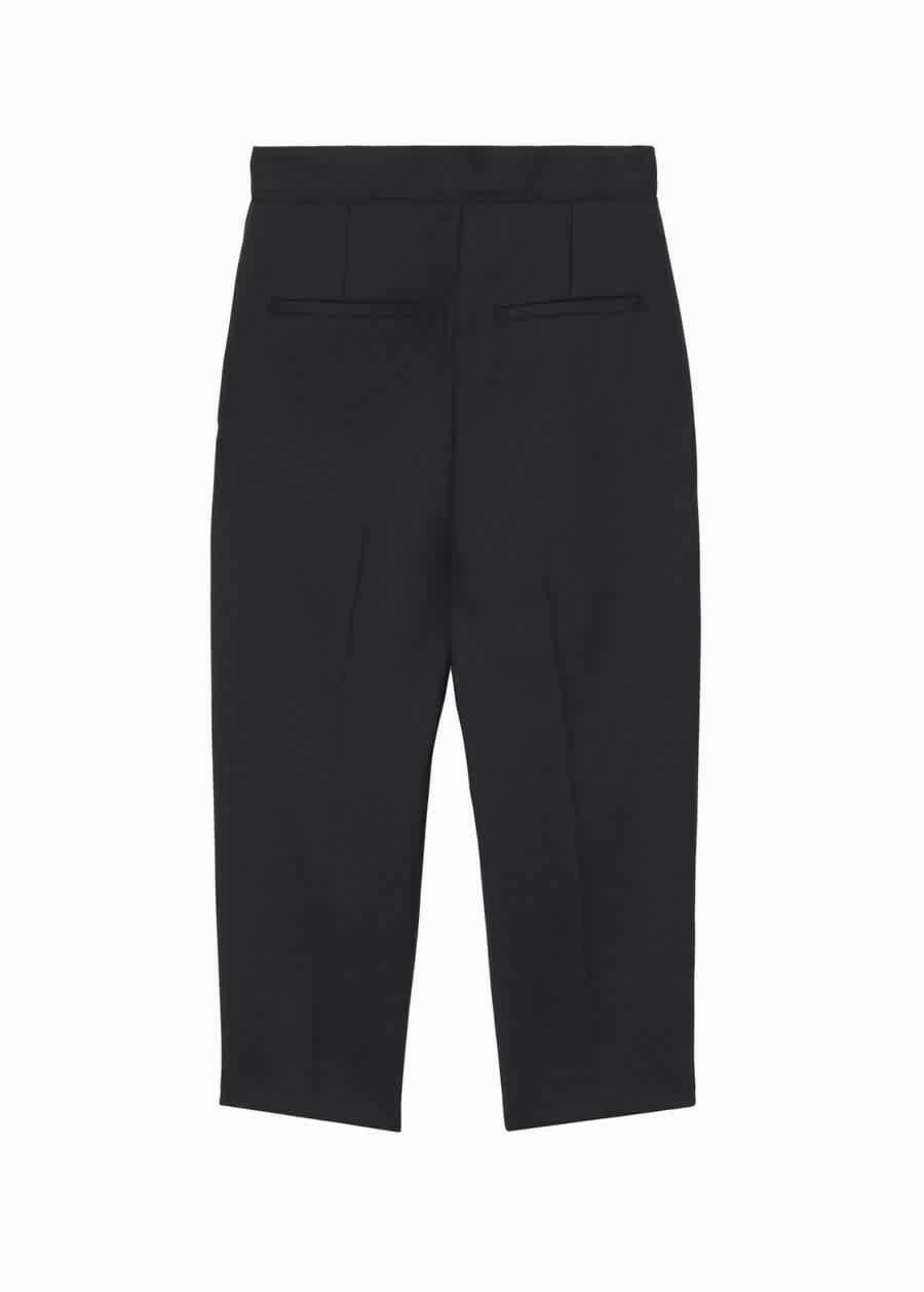 Burberry Kids Liza Monogram Motif Wool Blend Trousers Girls Flared Leggings