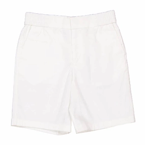 Burberry Kids White Romeo EKD Cotton Chino Shorts boys athletic shorts, cargo shorts boys