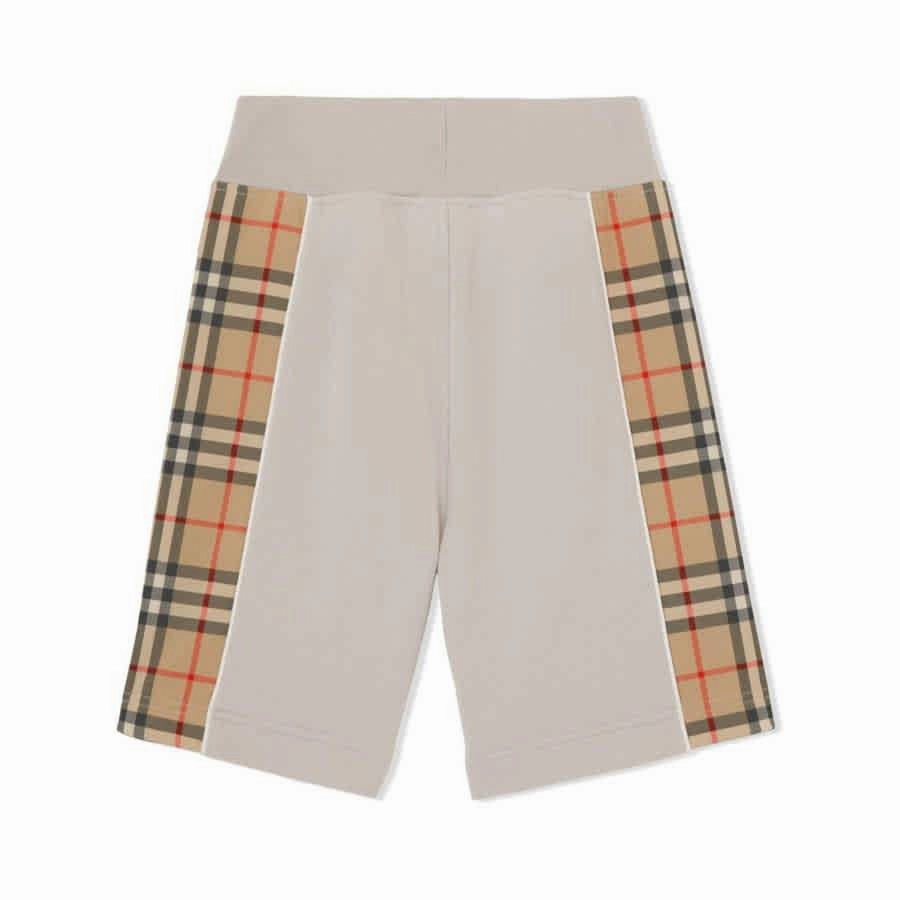 Burberry Vintage Check-Panel Cotton Shorts Boys Drawstring Athletic Shorts