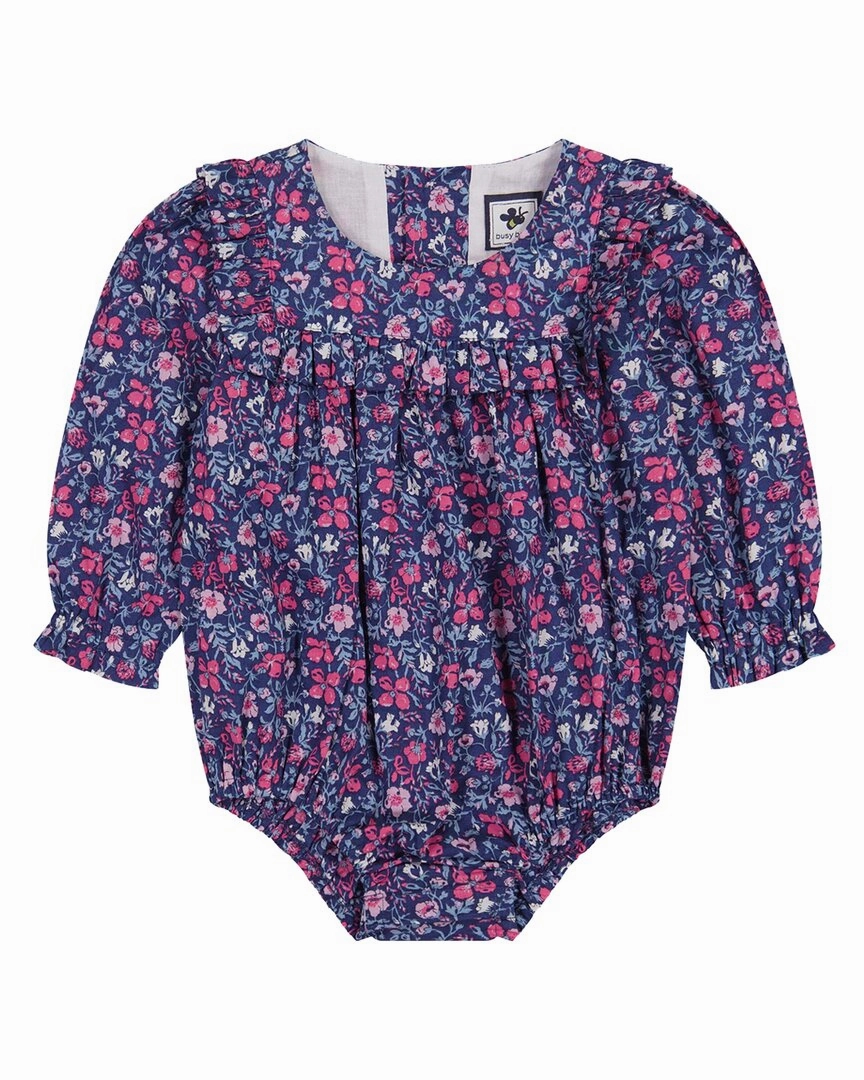 Busy Bees Norah Bubble Romper ruffle tops girls, long sleeve tees girls