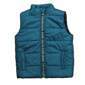Calvin Klein Boys Teal Vest winter jackets for boys, lightweight puffer boys