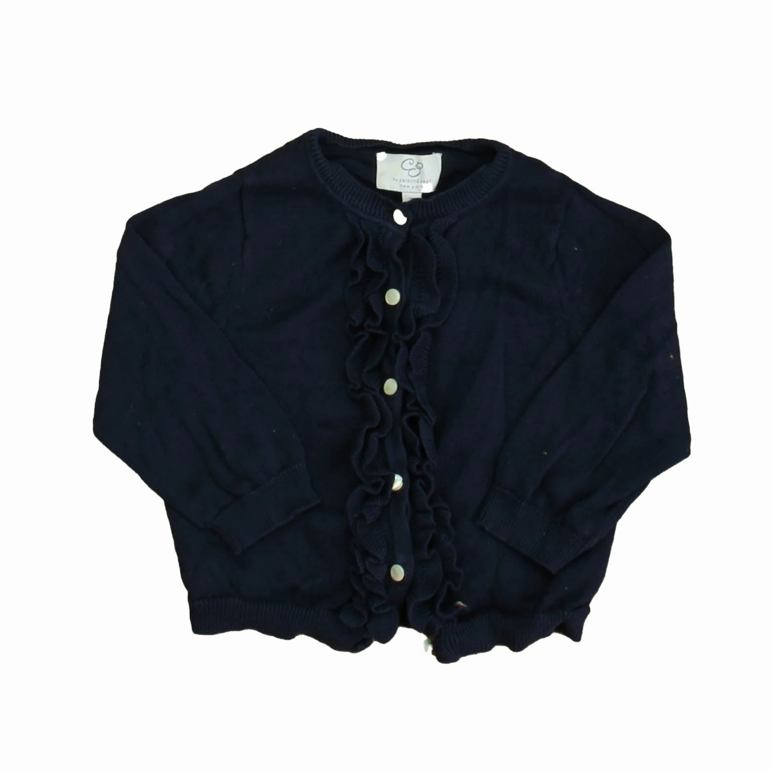 Carolina Zapf Girls Navy Cardigan girls knit pullovers, cardigan sweaters girls